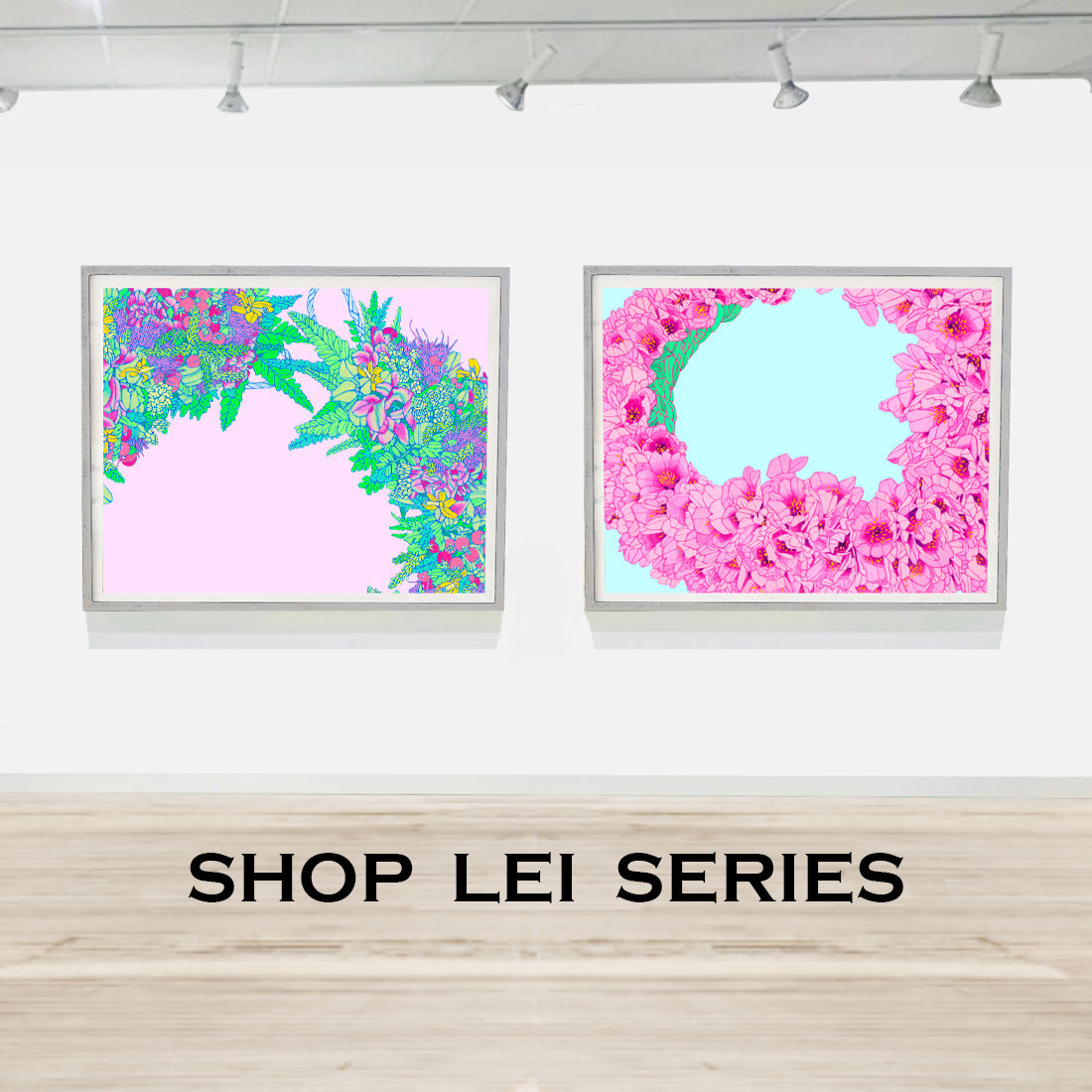 Judd Boloker Lei Hawaii Art Prints – Made in Hawaii - This portfolio of Drawings of Hawaii features Lei Flowers by the Oahu Visual Artist.  