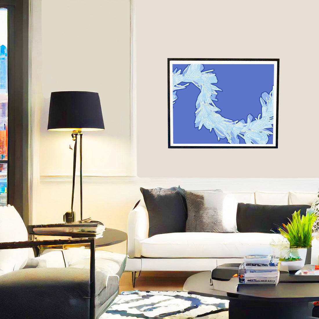Ginger Lei. lei flower wall art print by Judd Boloker. Made in Hawaii. Hawaiian flower painting. Hawaiian wall décor.