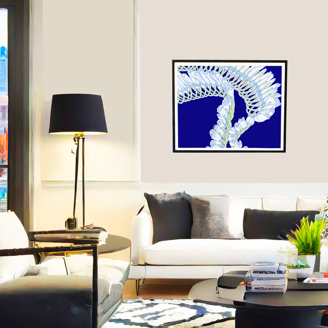 Micronesian ginger lei flower wall art print by Judd Boloker. Made in Hawaii. Hawaiian flower painting. Hawaiian wall décor.