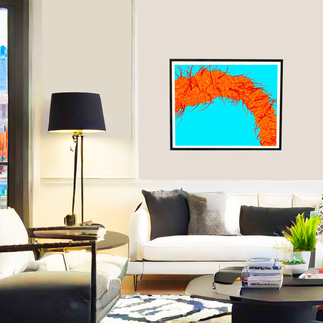 Ohai Ali'ilei flower wall art print by Judd Boloker. Made in Hawaii. Hawaiian flower painting. Hawaiian wall décor.