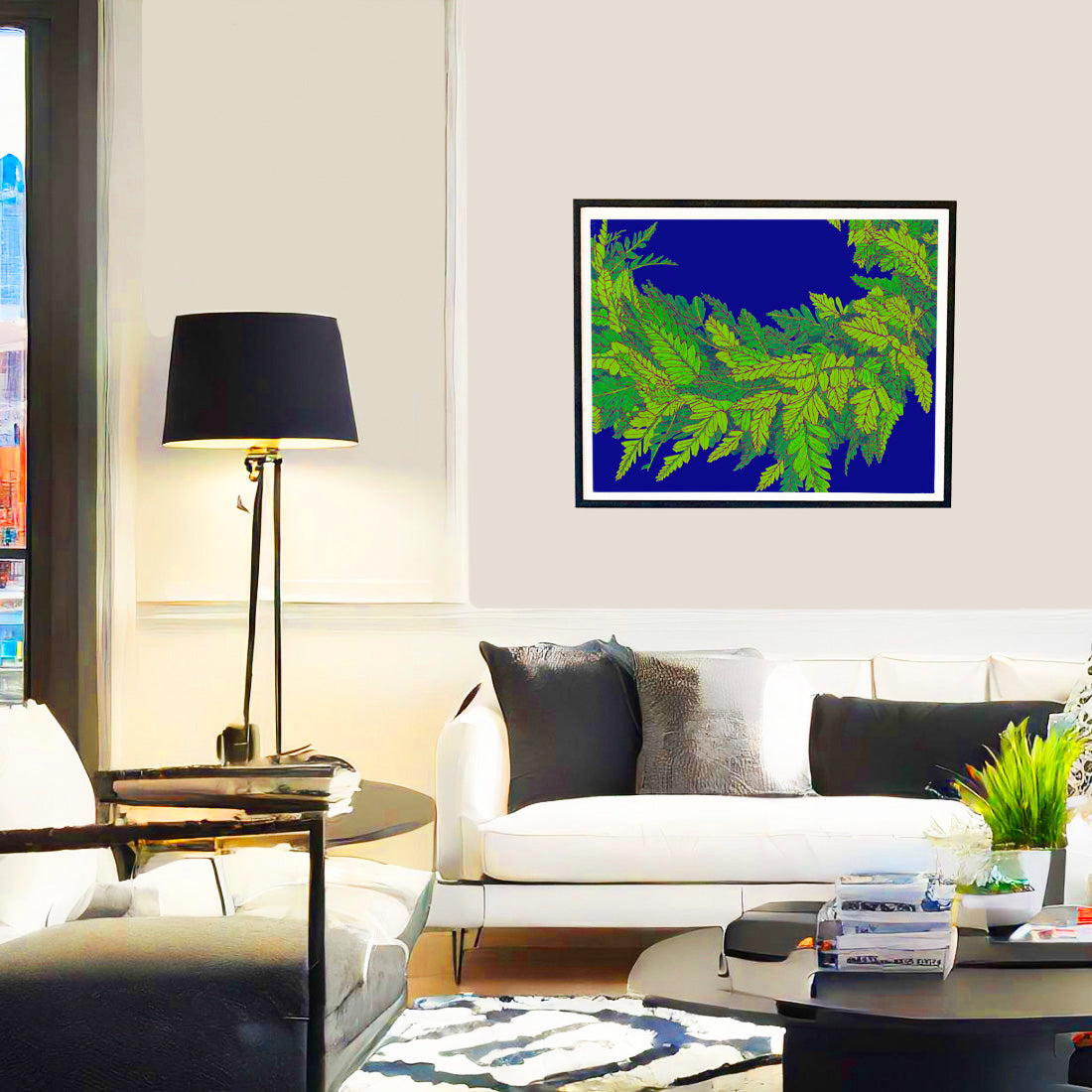 Fern Haku. lei flower wall art print by Judd Boloker. Made in Hawaii. Hawaiian flower painting. Hawaiian wall décor.