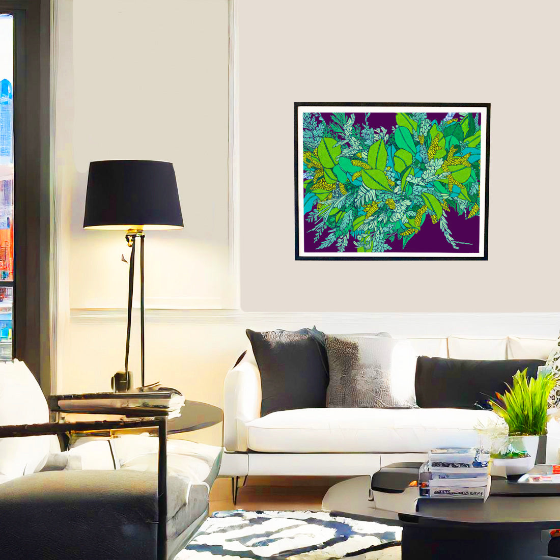 wawae'iole lei flower wall art print by Judd Boloker. Made in Hawaii. Hawaiian flower painting. Hawaiian wall décor.