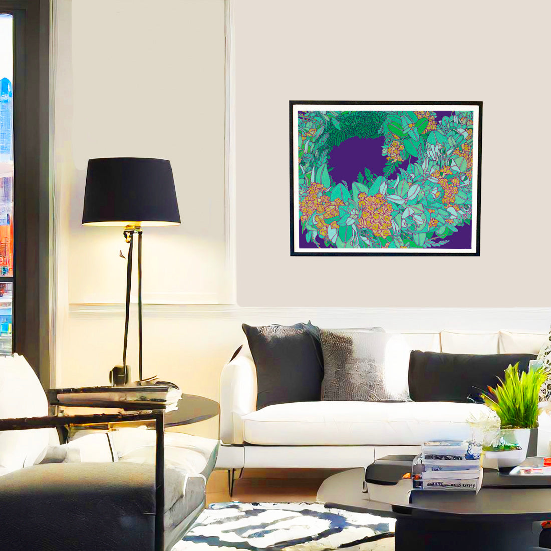 Ohia Lehua. lei flower wall art print by Judd Boloker. Made in Hawaii. Hawaiian flower painting. Hawaiian wall décor.