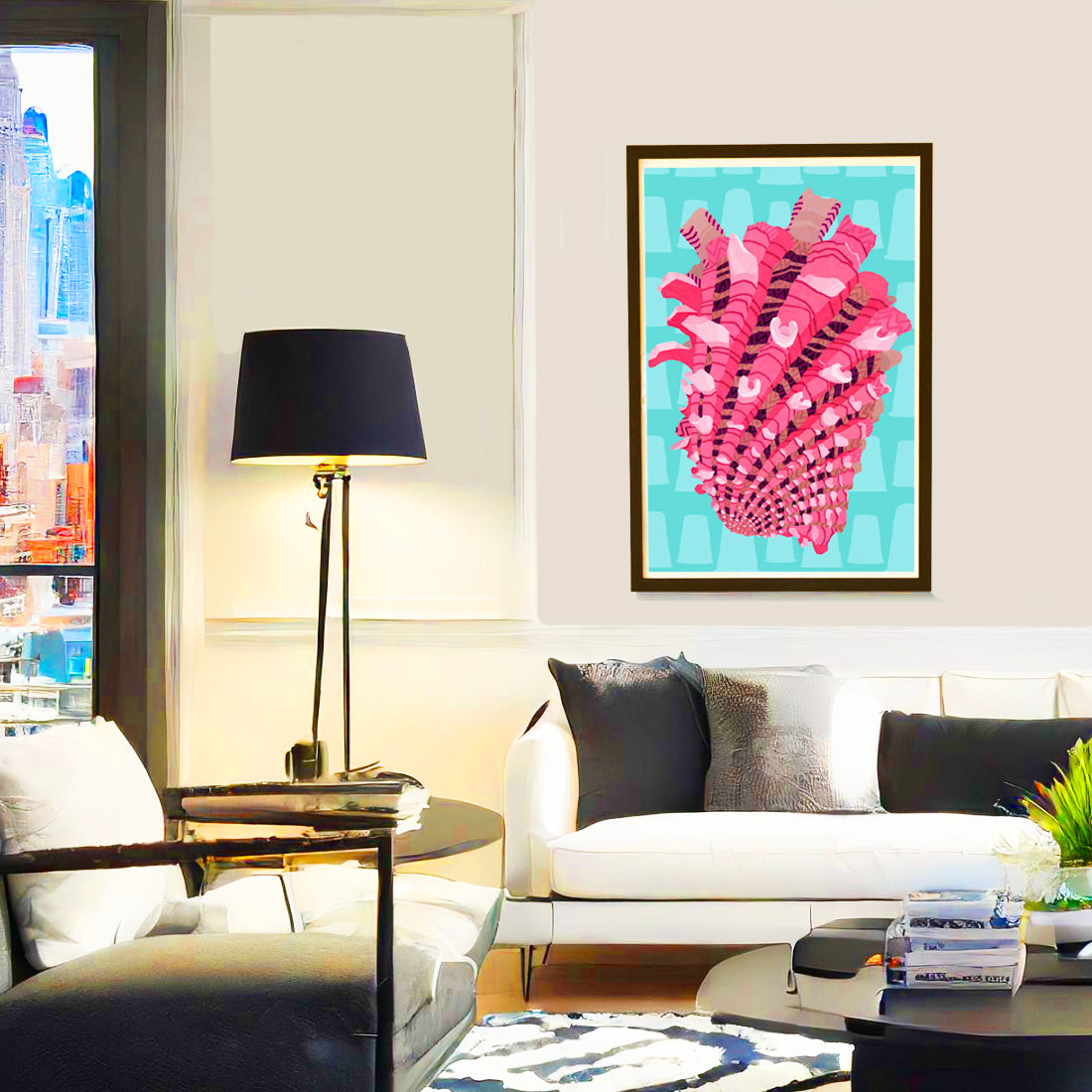 Australian Cardita. Sea Life art print by Judd Boloker.  Made in Hawaii.  Drawing of Hawaii.  Hawaiian wall décor. Art shell wall art.