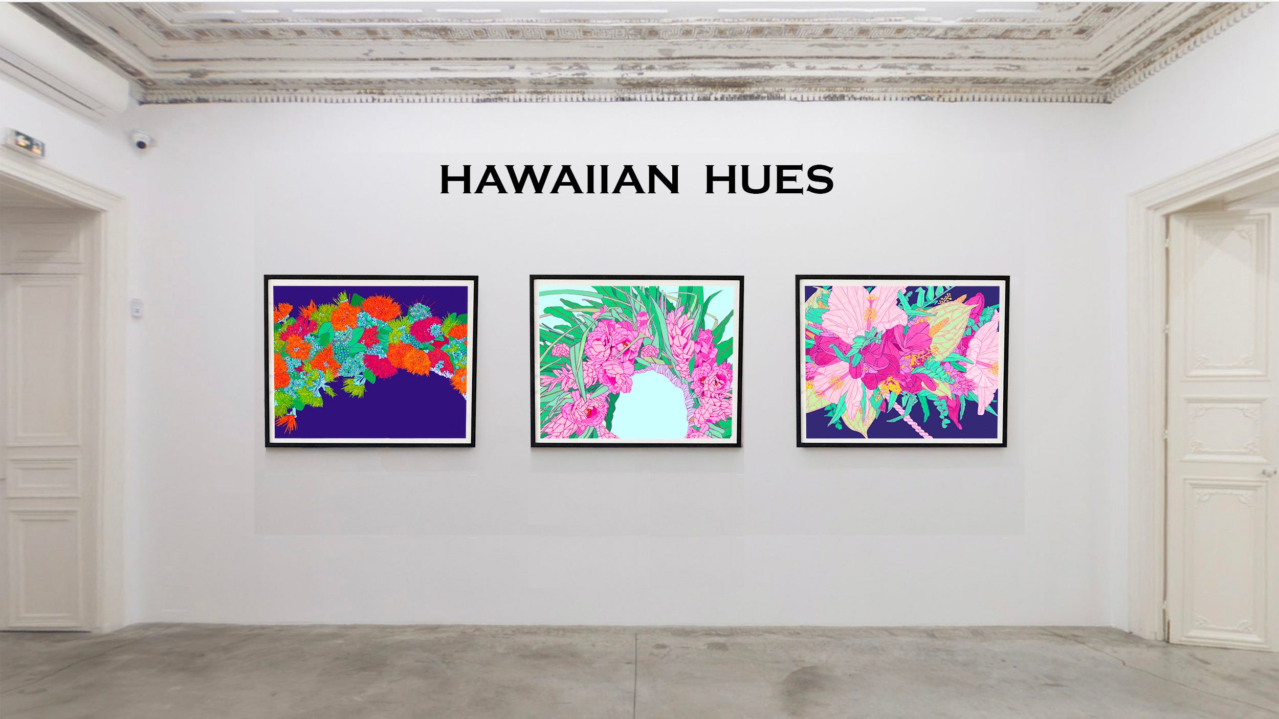 Judd Boloker Lei Hawaii Art Prints – Made in Hawaii - This portfolio of Drawings of Hawaii features Lei Flowers by the Oahu Visual Artist.